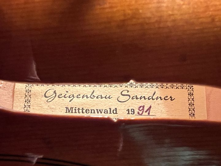 Sandner Geigenbau - Mittenwald anno 1991 - G-566
